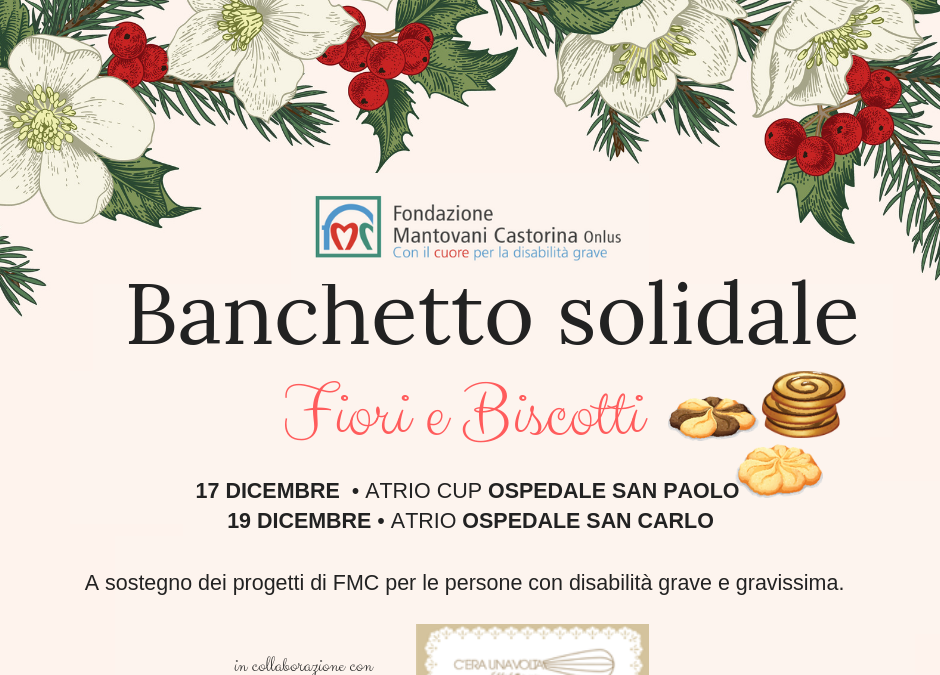 Banchetto solidale di FMC. Fiori e Biscotti per Natale